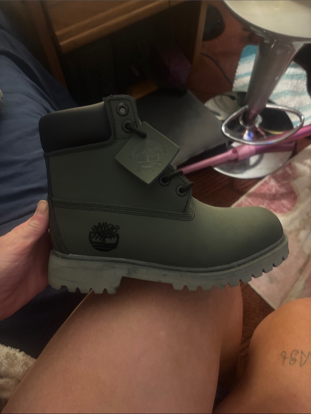 Timberland Olive Green Lace-Up Ankle Boot